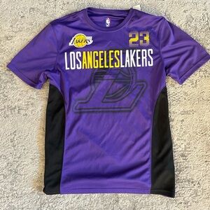 NBA Purple and Black Lakers Men's Shirt
